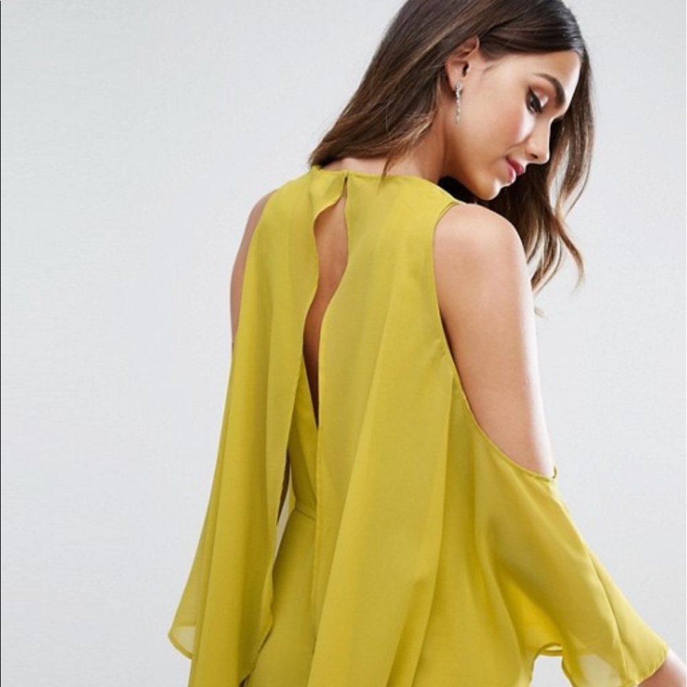 ASOS Drape Cold Shoulder Maxi Dress - Picture 2 of 8